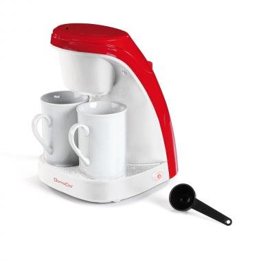 Machine à café 2 tasses bicolore rouge DOM240R