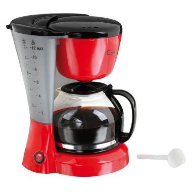 Cafetière élect. bicolore rouge/noir DOM163RN