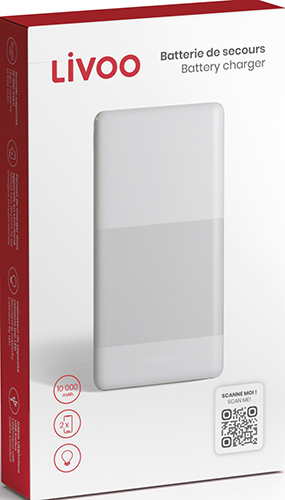 LIVOO BATTERIE DE SECOURS 10000 mAh code EAN 3523930096976 