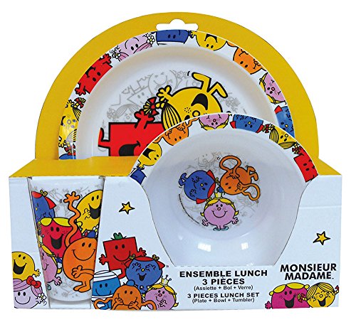 Fun House 005185 Monsieur Madame Ensemble de Repas pour Enfants Polypropylène Multicolore 26,5 x 7 x 25 cm 3 Pièces 3524550051857 FUN HOUSE Fun House 005185 Monsieur Madame Ensemble de Repas pour Enfants Polypropylène Multicolore 26,5 x 7 x 25 cm 3 Pièces 3524550051857 FUN HOUSE