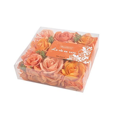 6dpo100oa pot pourri roses de décoration orange