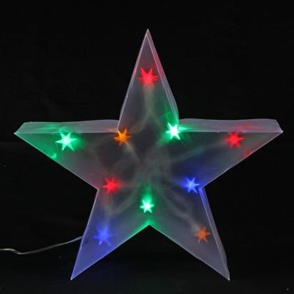 Étoile lumineuse 10 LED 35 cm multicolore