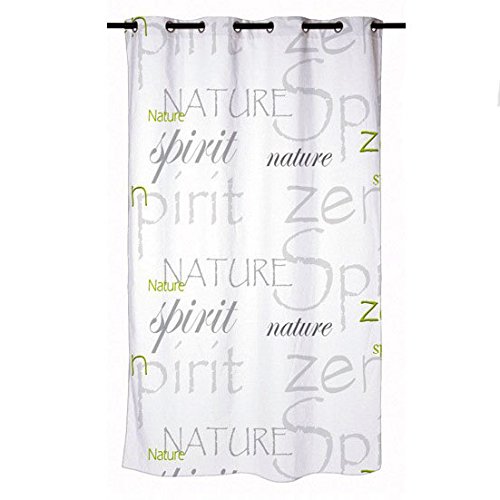 Douceur d'Intérieur Douceur d'Interieur 6RD140 Nature Zen Rideau de Douche avec Motifs Polyester 180 x 200 cm code EAN 3526780937697 
