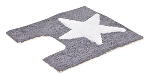 6gmb354gr tapis contour de wc avec motifs gris ...