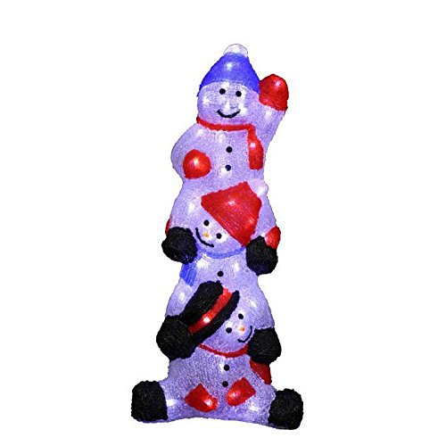 Bonhomme de neige colonne lumineux 60 led 58 cm...