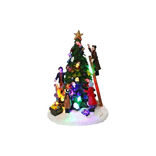 Sapin lumineux de noël 8 led hauteur 16,5 cm mu...