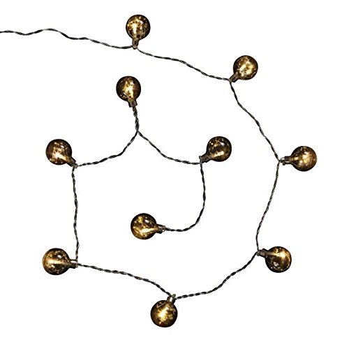 Guirlande de noël boules verres 10 led 1,35 m b...