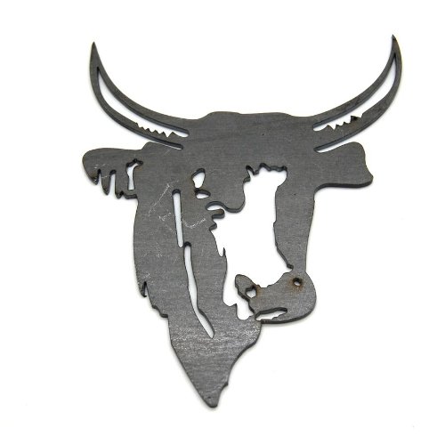 Décoration murale en Acier Tête de Taureau - Gr...