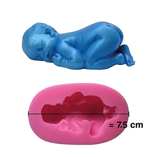 Moule silicone 3D Bébé 3 pour pâte à sucre, cak...