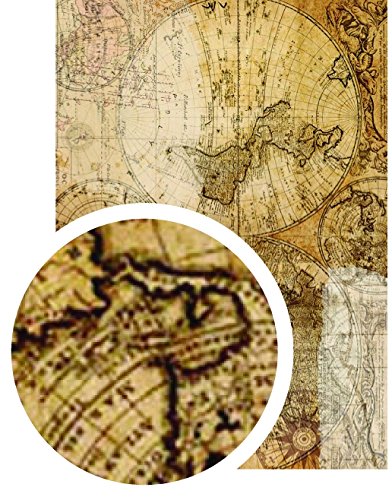 Mapmonde en tissu adhésif tissu A4