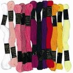 Lot de 12 échevettes de 7m à 6 brins en coton p...