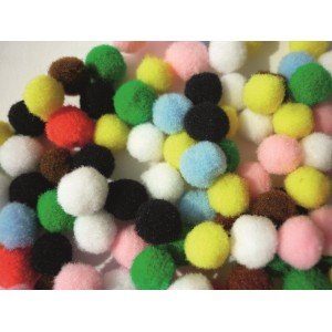 100 Petits Pompons 7 mm loisirs créatifs