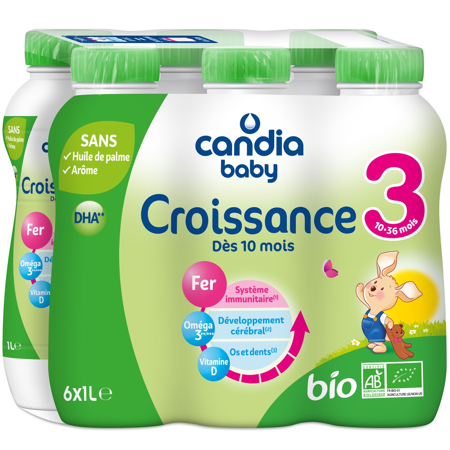 Lait bébé de 10 à 36 mois croissance Bio CANDIA...