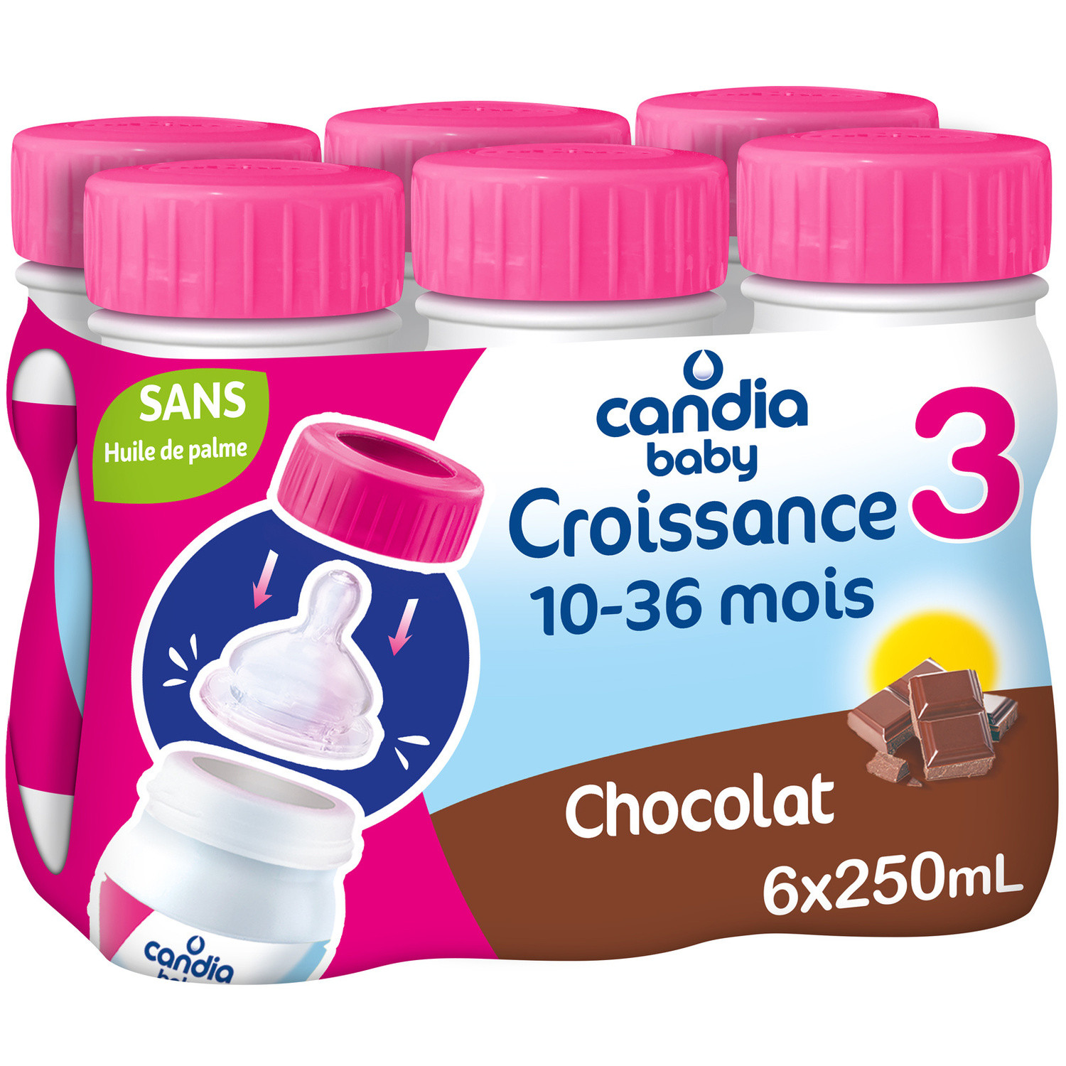 Lait bébé 3ème âge croissance chocolat CANDIA BABY