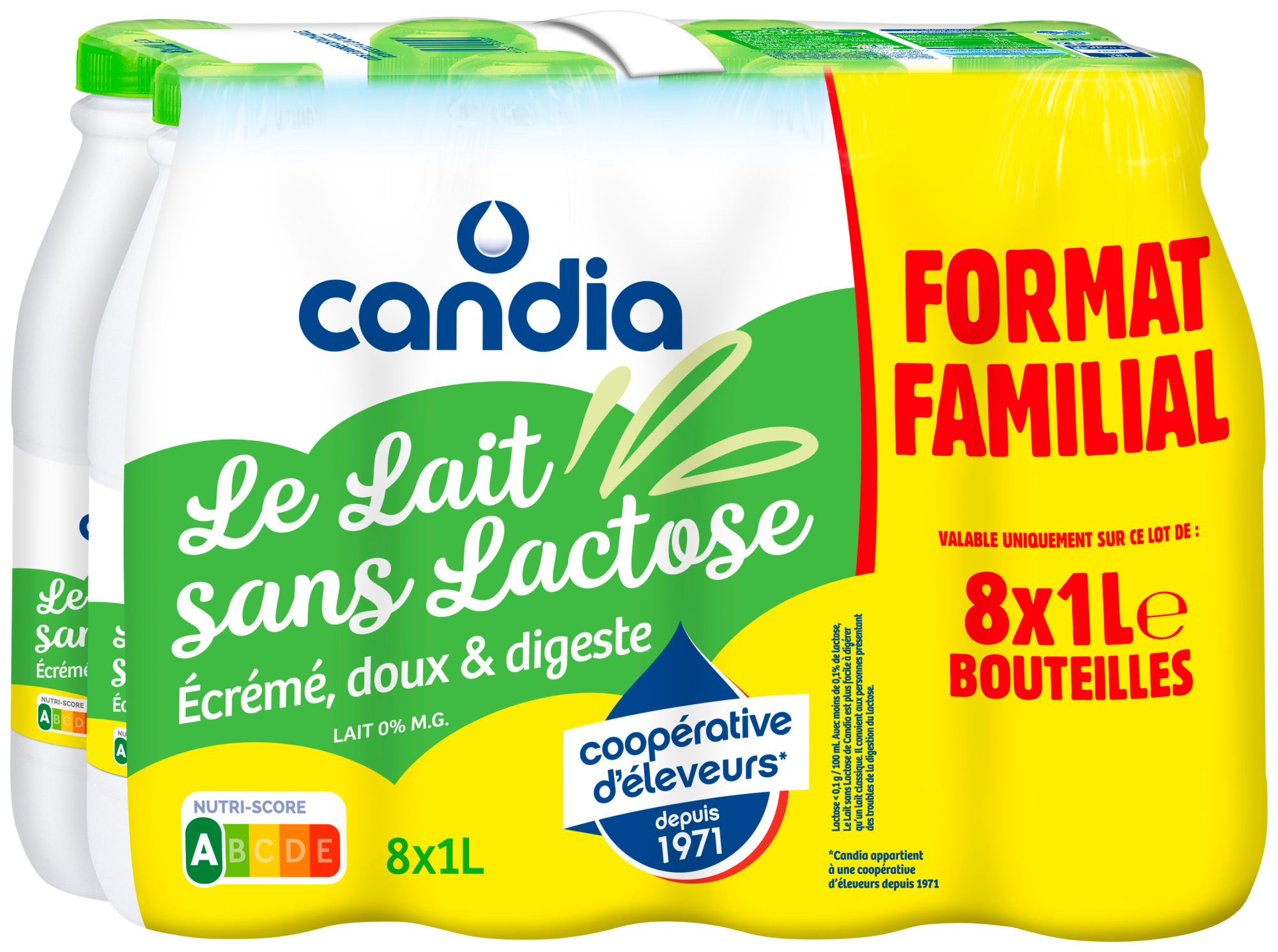 Le lait sans lactose écrémé 0% Mat. Gr. 