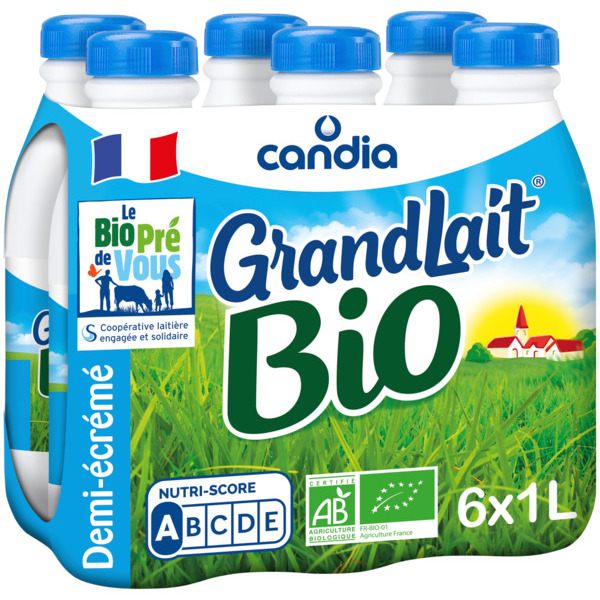 LAIT BIO DEMI-ÉCRÉMÉ 
