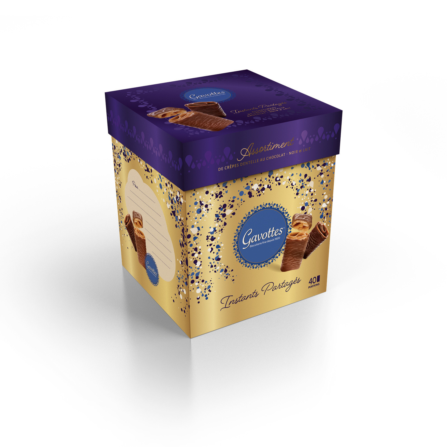 Biscuits crêpes dentelle chocolat au lait & noir