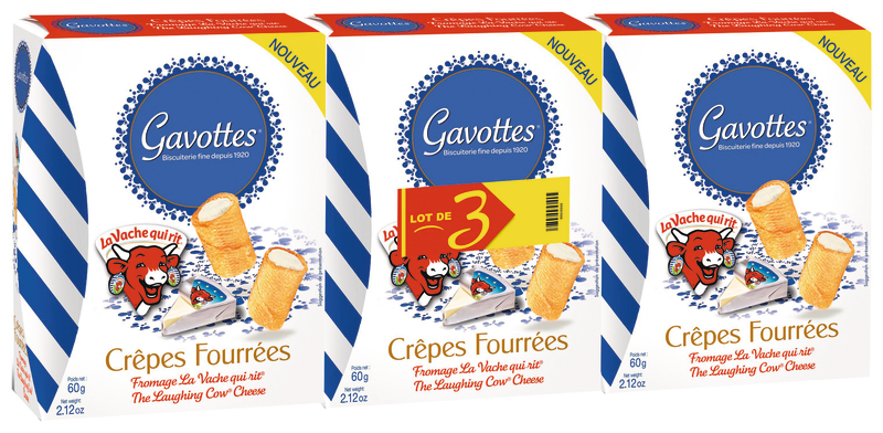 CRÊPES DENTELLES FOURRÉES AU FROMAGE LA VACHE Q...