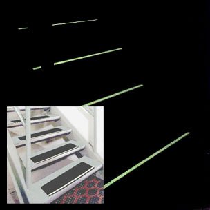 8 Protege Marches Antidérapant Photo-luminescent