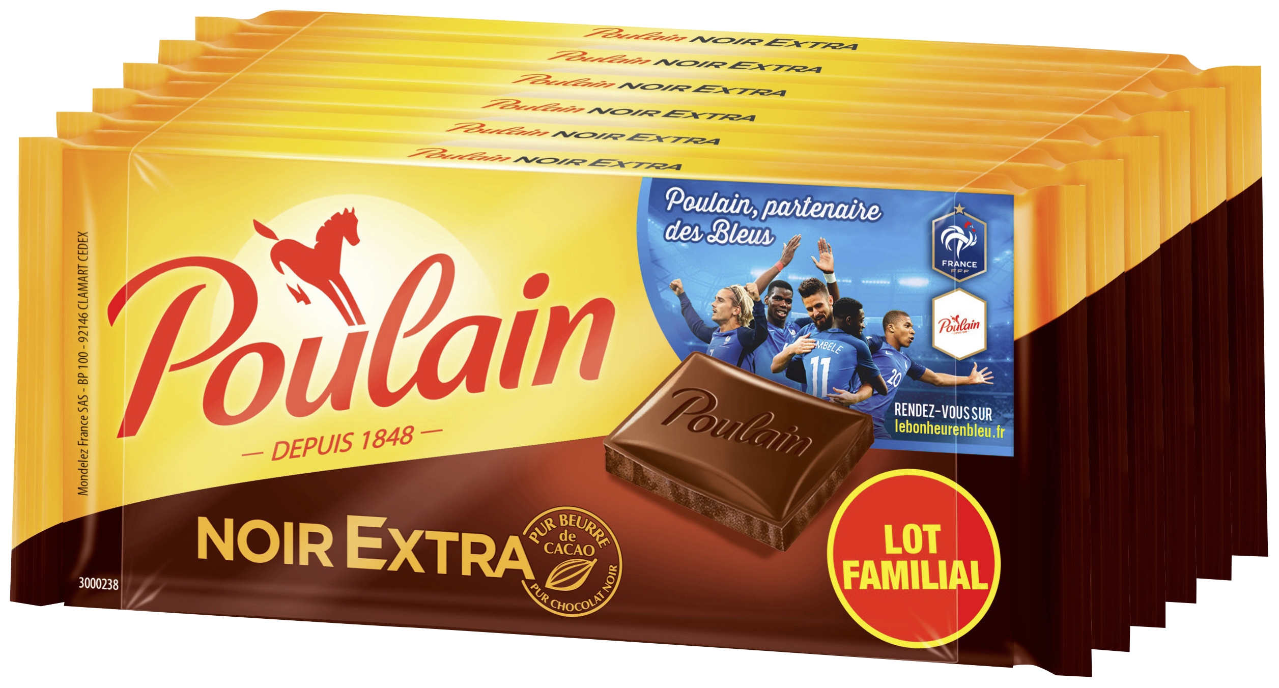 Tablettes de chocolat noir extra Poulain