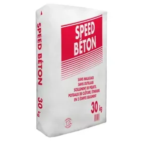  Béton neutre prêt à l'emploi sans malaxage Speed béton sac 30kg VPI code EAN 3538985405673 