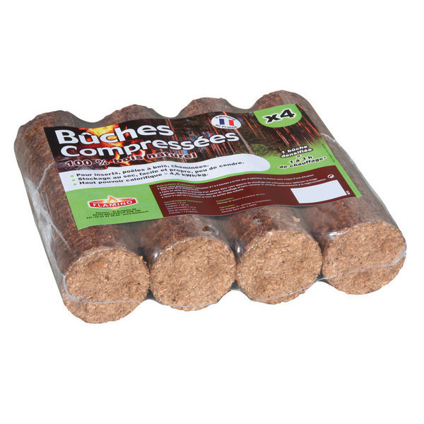  Lot de 4 bûches compressées code EAN 3540709002648 