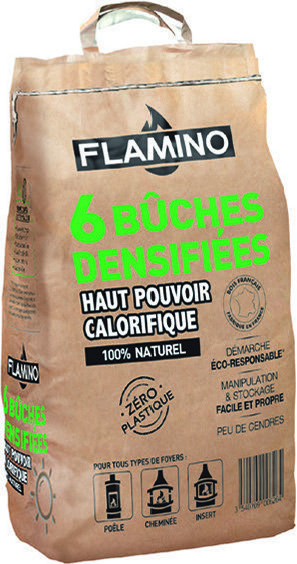 BÛCHES DE BOIS DENSIFIÉES X6 3540709006264 (3540709006264)