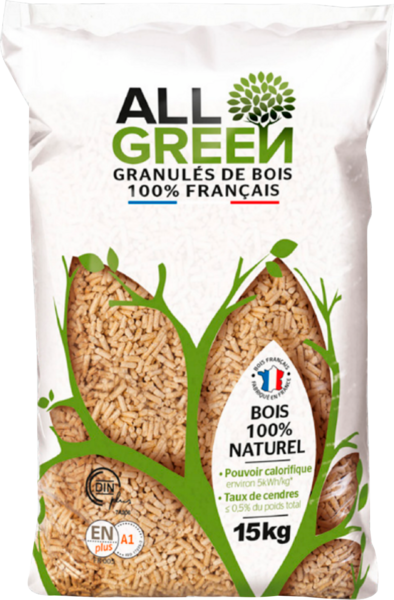 87960008 Granulés De Bois All Green 15 Kg code EAN 3540709007698 