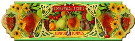 Accroches Torchons/clefs ACCROCHE TORCHONS SERVIETTES METAL CONSERVES DE FRUITS - AT184 code EAN 3540945601841 