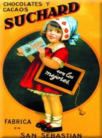 PLAQUE 20X15cm PUB RETRO CHOCOLAT SUCHARD - M14