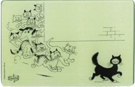 Collection Les Chats Dubout PLANCHE A DECOUPER VERRE GRANITE 30x20cm LES CHATS DUBOUT MATOUS EN CHASSE code EAN 3540999420054 