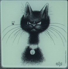 DESSOUS DE PLATS VERRE SERIGRAPHIE LES CHATS DU...