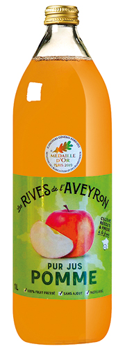 LES RIVES DE L’AVEYRON PUR JUS DE POMME 100% PRESSÉ code EAN 3541111 
