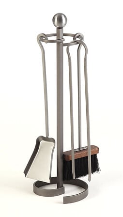 Serviteur de cheminée Délicatesse - Acier - Gris 3542640116934 