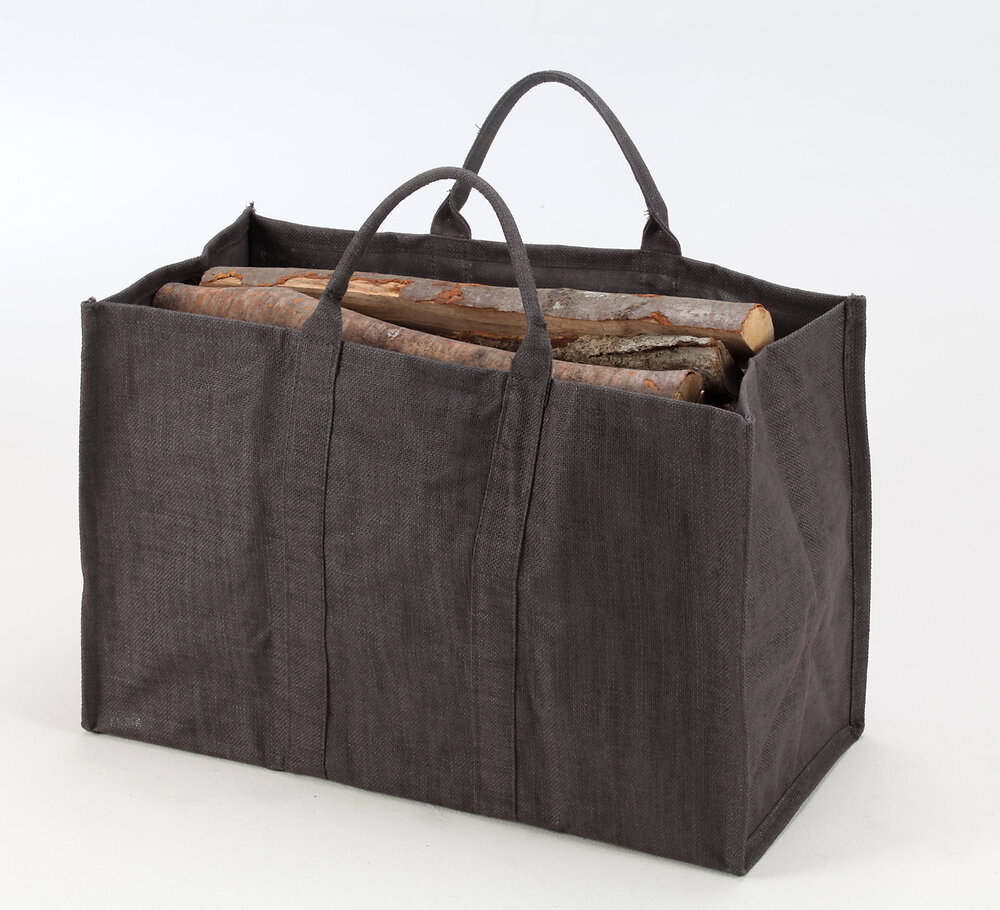 Sac à bûches gris NATUREO