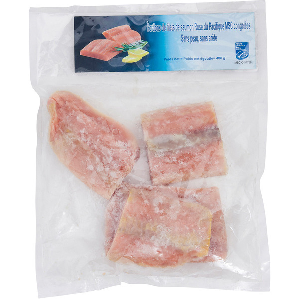 Saumon rose du Pacifique surgelé MSC 3545650488008 