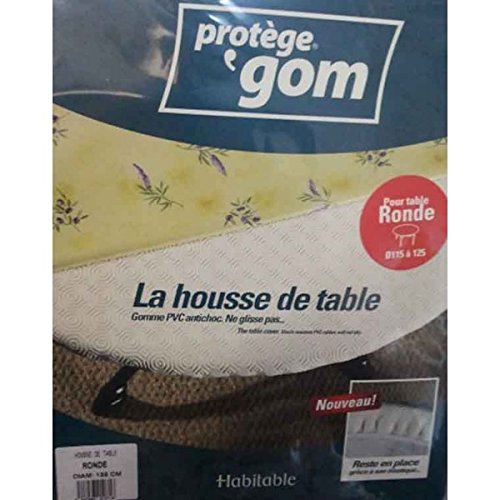 MCTISSUS - protège table gomme rond élastiqué 1 m 35 pour une table ronde de 1m 15 à 1m 25 code EAN 3547963010716 
