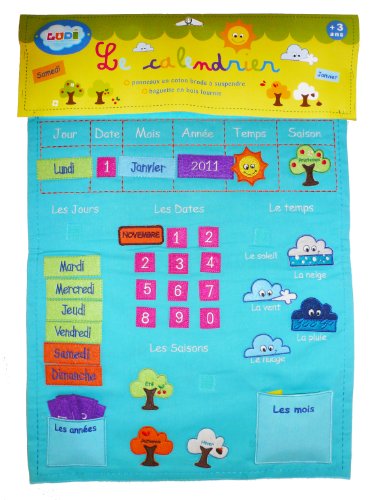 - 2096 - panneau calendrier basic - bleu