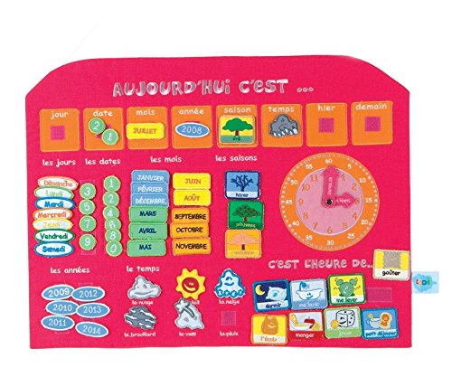 - 2116 - calendrier horloge - rose