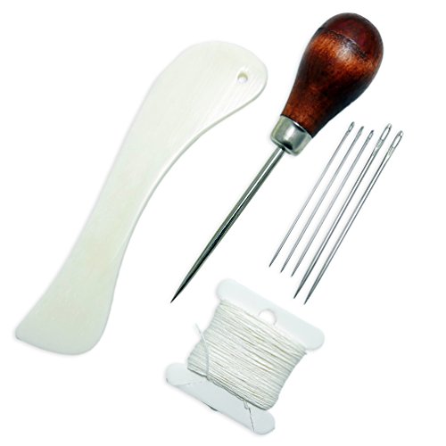 Vintage paper Vintage Paper Co Kit de reliure avec alène, taille d'os incurvé, aiguilles et fils code EAN 3551297125190 