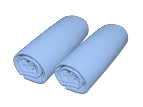 Lot de 2 draps housse pour matelas 40x80cm colo...