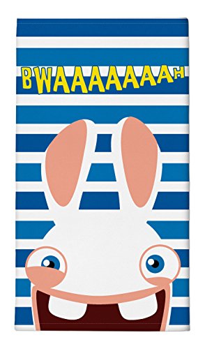 21910013 serviette de plage coton bleu/blanc ra...