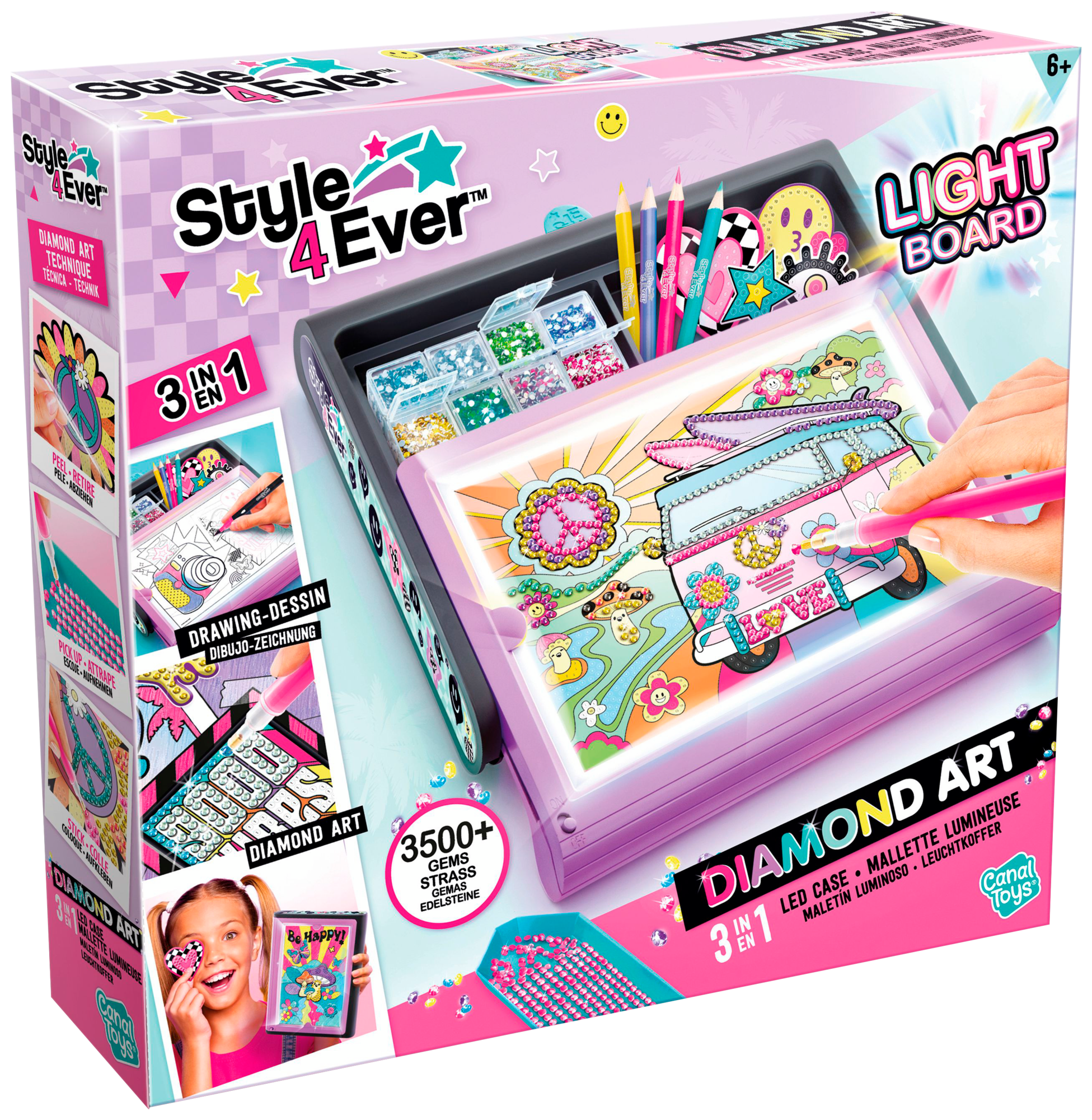  1. DIAMANT'ART MALLETTE LUMINEUSE 3 EN 1
2. STUDIO DE SCRAPBOOKING code EAN 3555801288173 