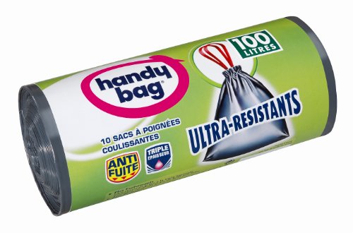 Sac poubelle avec poignées - 100 L - x10