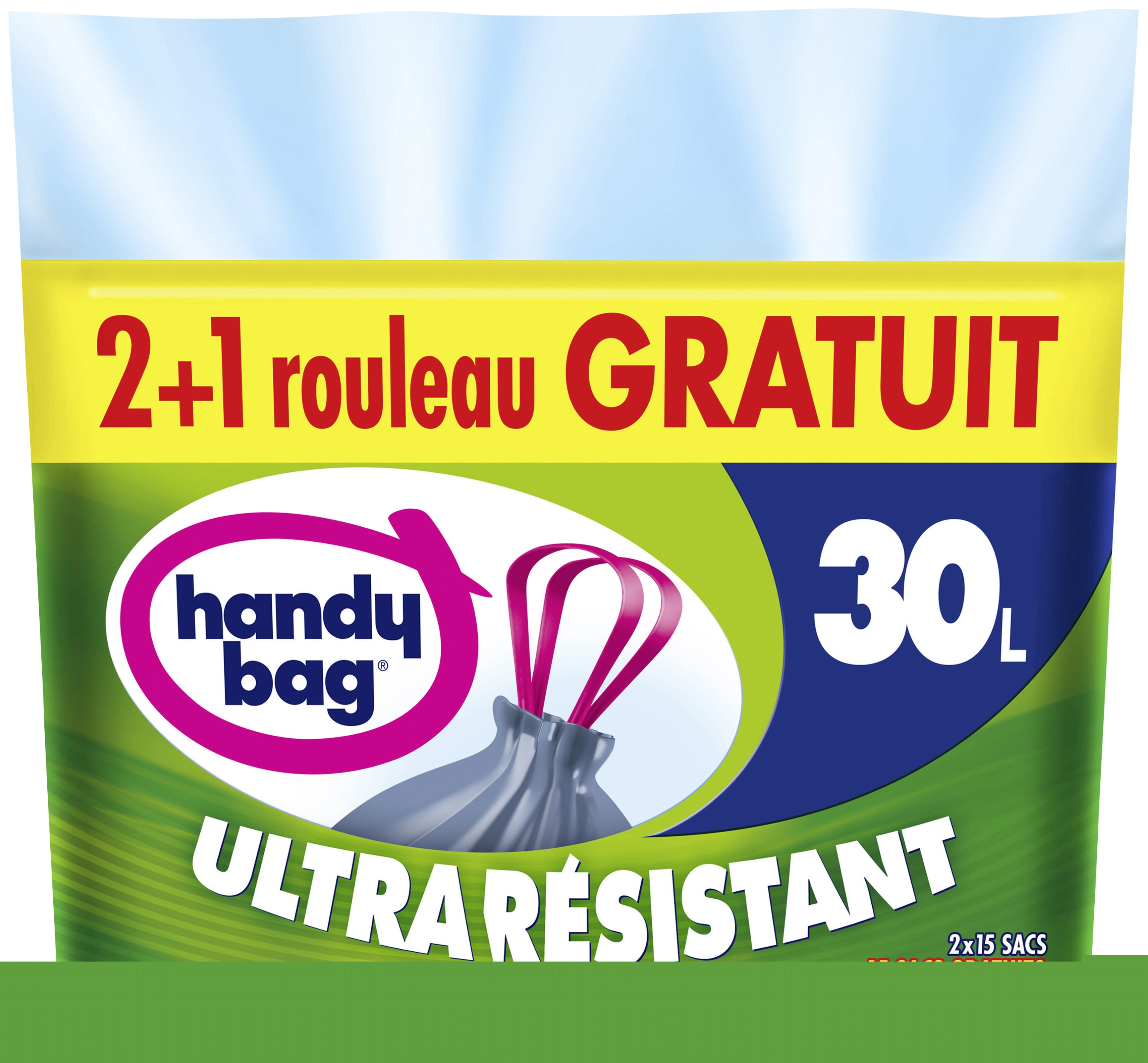 Sacs poubelle poignées coulissantes ultra-résis...