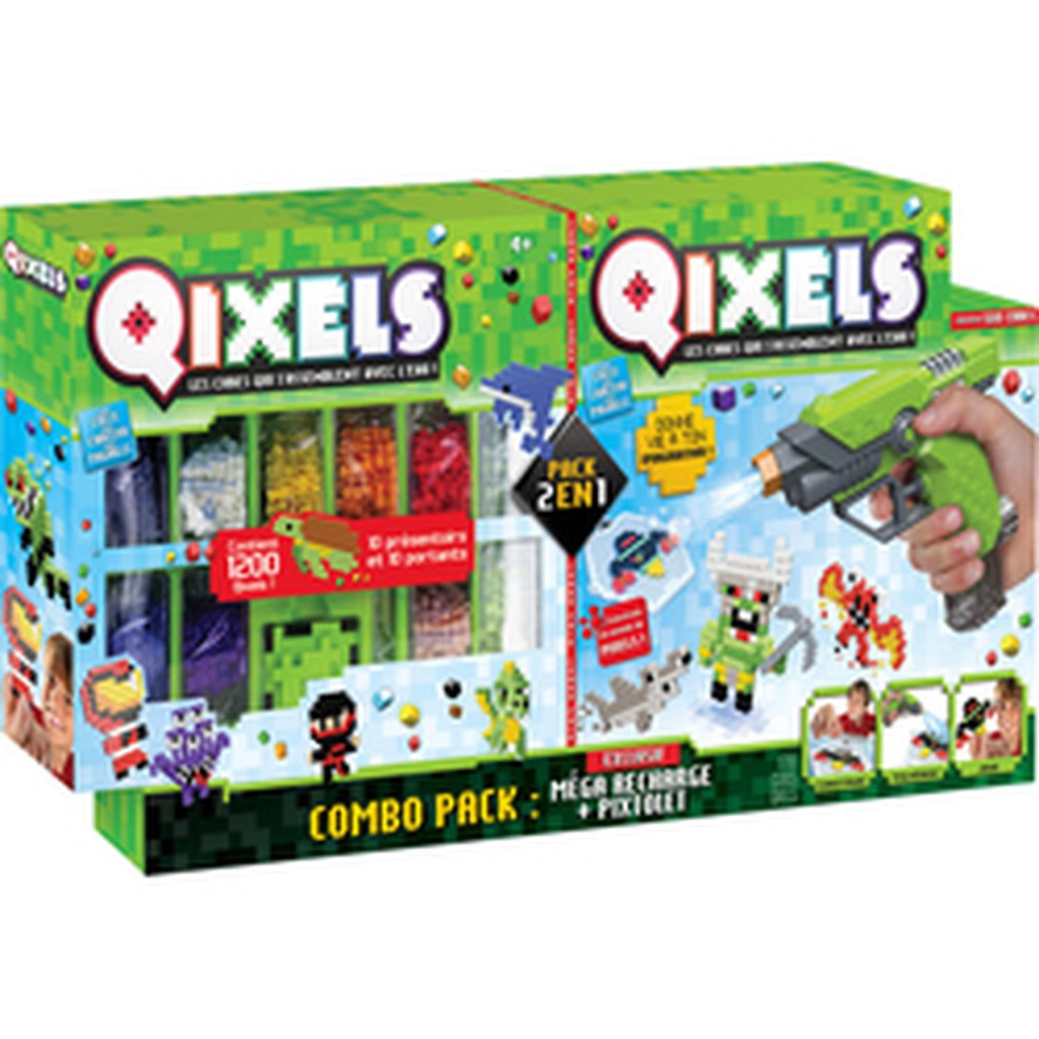 Activité créative combo pixtolet et méga recharges Qixels ASMODEE 3558380054504 (3558380054504)