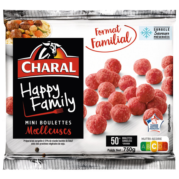 HAPPY FAMILY MINI BOULETTES MOELLEUSES SURGELÉES
3559561003397 CHARAL HAPPY FAMILY MINI BOULETTES MOELLEUSES SURGELÉES
3559561003397 CHARAL