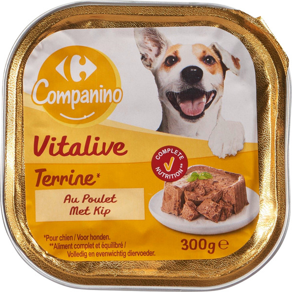 Terrine pour chien adulte au poulet