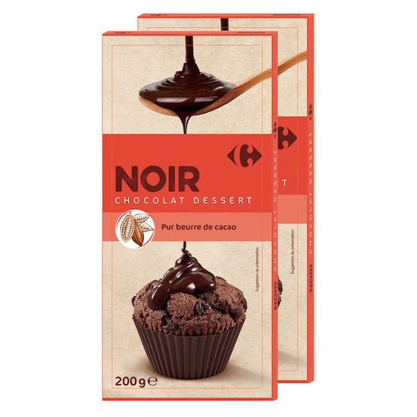 Tablettes de chocolat noir Dessert