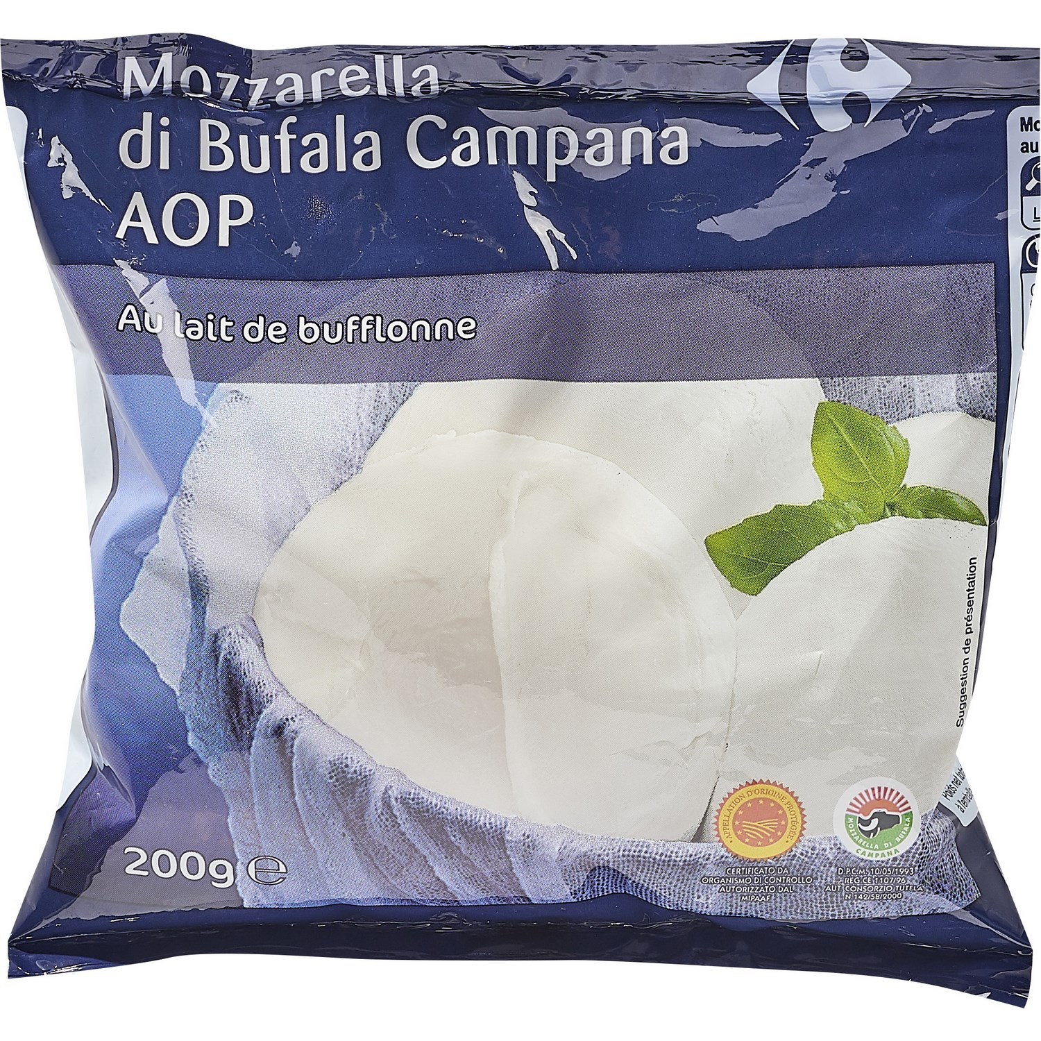 Mozzarella AOP di Bufala Campana CARREFOUR 3560070198474 CARREFOUR Mozzarella AOP di Bufala Campana CARREFOUR 3560070198474 CARREFOUR